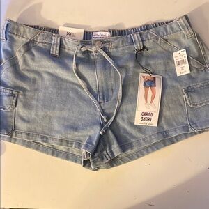 Vanilla Star Women's Light Blue Cargo Shorts